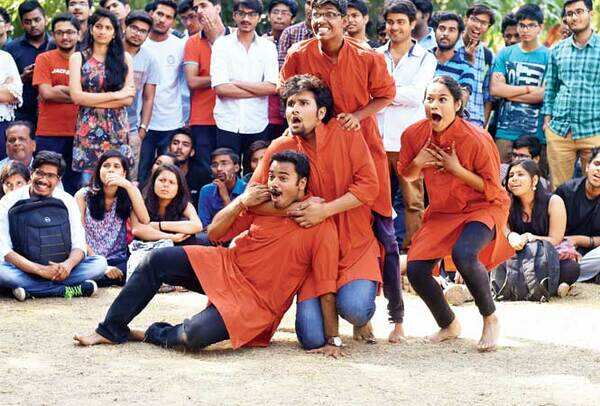 Theatre society of the Ramjas College did a play on censorship (BCCL)