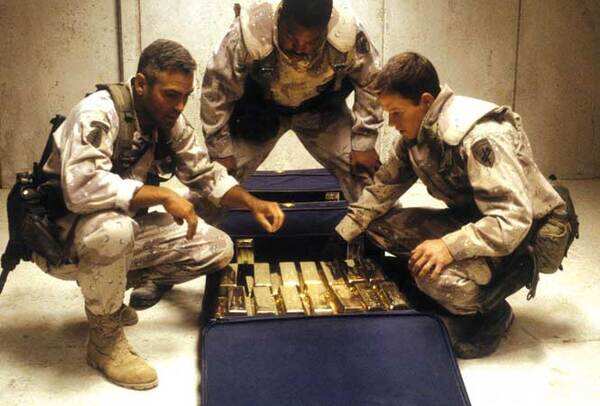 Three Kings: George Clooney and Mark Wahlberg in this film about a group of soldiers who stumble upon information about a huge cache of gold hidden near their base