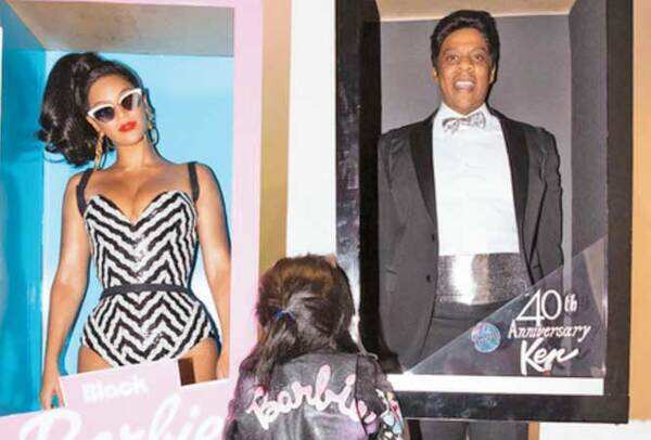 Beyonce and Blue Ivy as Barbies and Jay Z as Ken