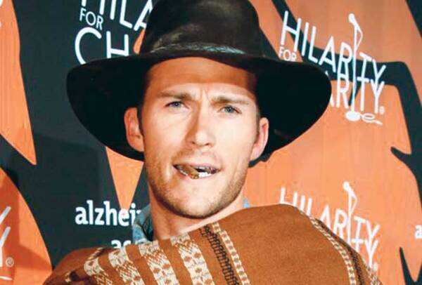 Scott Eastwood dressed up as his own dad, Clint, from 'The Good, The Bad, And The Ugly'