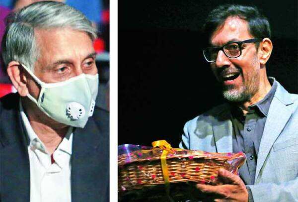 (L-R) An audinece member and Rajat Kapoor, who directed the play(BCCL)