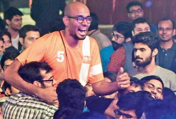PV Sandeep, a student who is bald (BCCL)