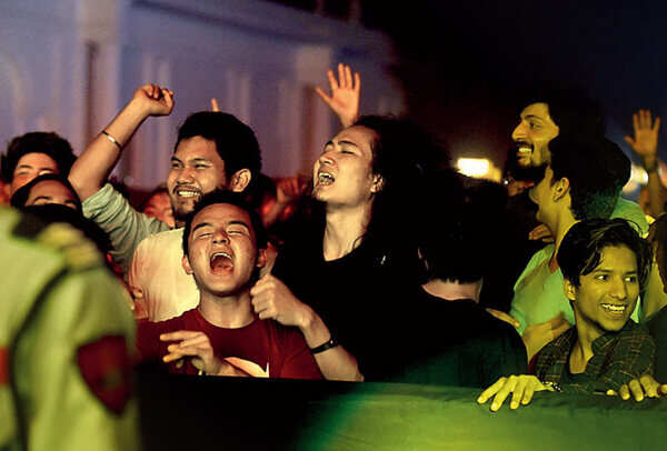 While some at the North East Festival cheered for performers, others sang along (BCCL)