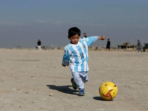 Score! Afghan Boy With Homemade Lionel Messi Jersey Just Got A