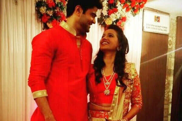 Mayuri Wagh along with her fiance Piyush Ranade