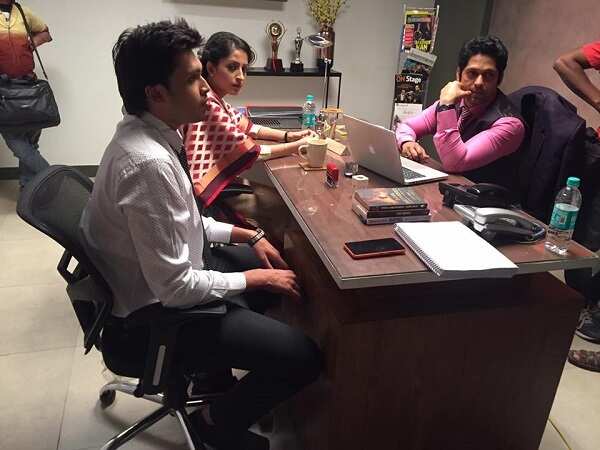 Chirag on the sets of the film