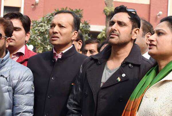 Naveen Jindal with actor Parvin Dabas(BCCL)