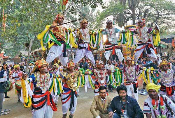The group performing the cultural dance (BCCL/ Ajay Kumar Gautam)