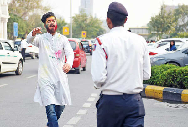 When asked to walk in a straight line, high-on-bhaang motorists are unable to do so, and make some silly excuses, traffic cops tell us (BCCL)