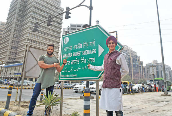 Shaleen Bhanot with Damanpreet Singh, who is playing the lead in the show about Maharaja Ranjit Singh, while Shaleen plays his father (BCCL)