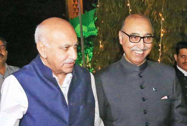MJ Akbar, MoS for External Affairs and Abdul Basit, Pakistan’s High Commissioner (BCCL)