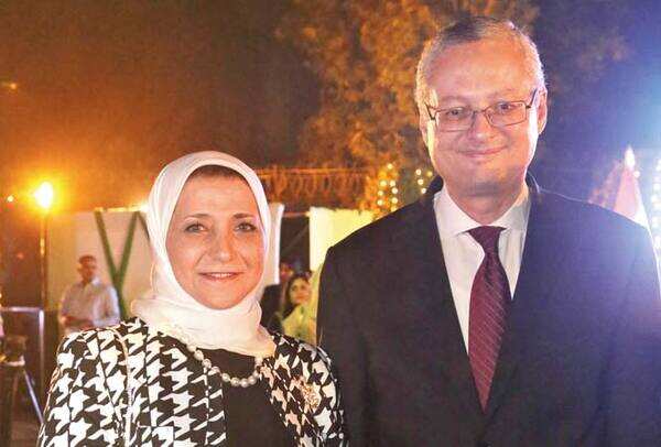 (R) Hatem Tageldin, ambassador of Egypt, with his wife Dalia Abdel (BCCL)