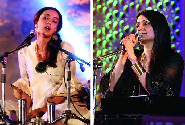 Sufi music artist Deveshi Sehgal (L) and Sonam Kalra during their performance (BCCL)