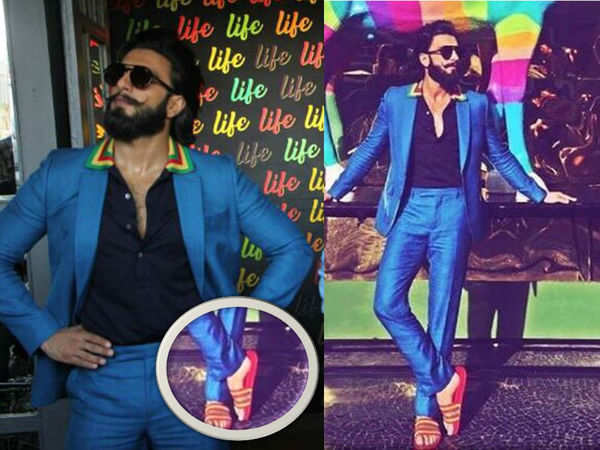 Ranveer Singh Astonished Us In A Royal Blue Suit And White Sports Shoes At  An Event 