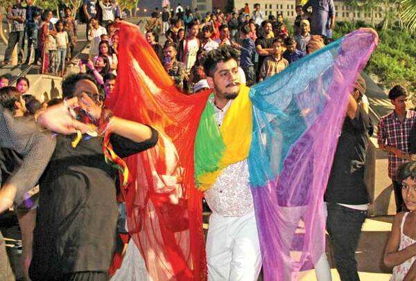An activist dancing in support of the cause