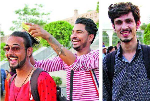 HAIR FOR YOU! Lovepreet (L) and Abhay