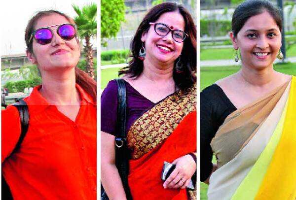 ​Preeti (L), Sadaf Jafar and Swati (BCCL/ Aditya Yadav)
