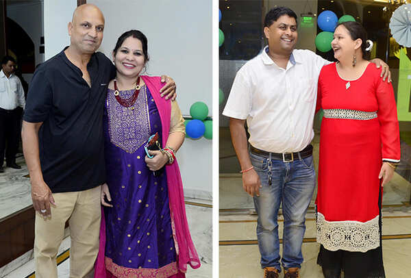 (L) Bijendra and Seema (R) Gautam and Shruti (BCCL/ Pankaj Singh)