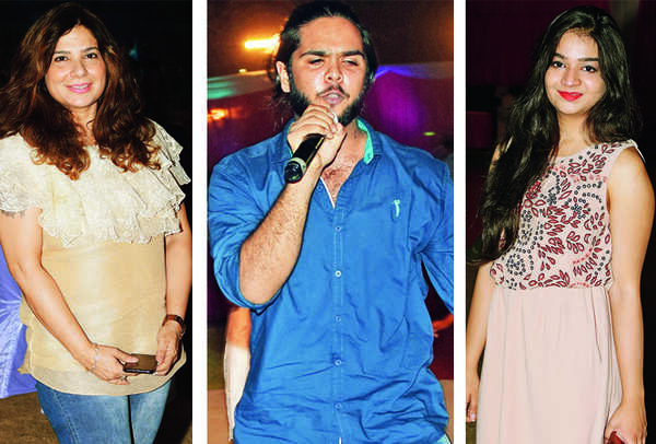 (L) Roma Bhalla (C) Rapper Kushagr (R) Sanjana Singh (BCCL/ Farhan Ahmad Siddiqui)