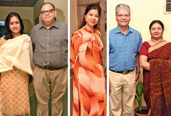 (L) Bani and Shobhit Chawla (C) Beena Krishna (R) CV Singh and Indu Singh (BCCL/ Vishnu Jaiswal)