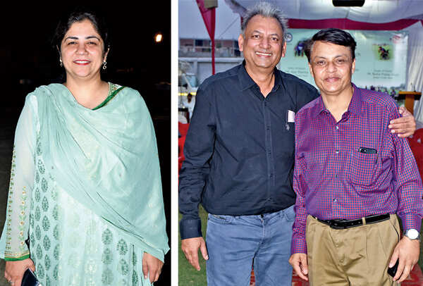 Shachi Singh ​​(R) AjayJain and Abhay ​ (BCCL/ Vishnu Jaiswal)​