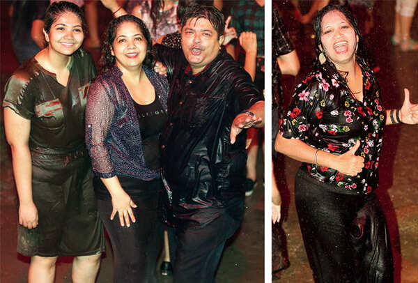 Medhavi, Vandana and Pravin Kishor and (R) Rinku (BCCL/ Aditya Yadav)