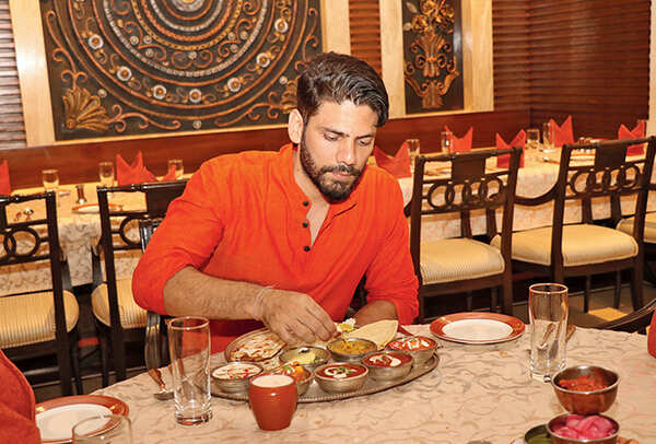 Vipul enjoying a Banarasi thali (BCCL/ Unmesh Pandey)
