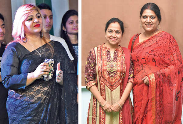 Sonia Bhatt (R) Vineeta and Archana (BCCL/ Vishnu Jaiswal)