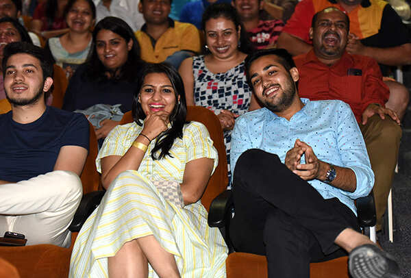 audience laughing