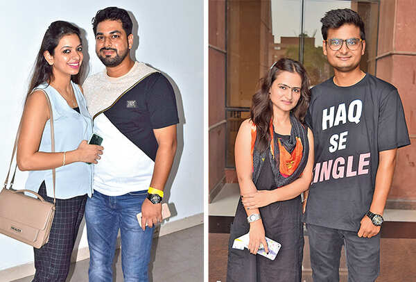 Payal and Girish and (R) Priya and Vivek Tripathi (BCCL/ Farhan Ahmad Siddiqui)