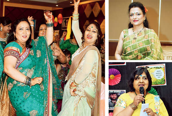 CLOCKWISE: Ladies having a gala time dancing, Archana Agarwal and Bulbul Godiyal (BCCL/ Farhan Ahmad Siddiqui)