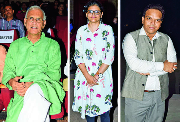 CB Pandey, Ishi Arya and Srijan Pal Singh (BCCL/ Farhan Ahmad Siddiqui)