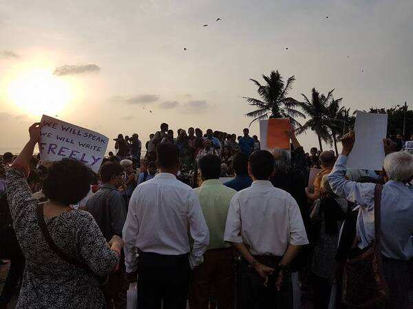 joy at protest 2 from his facebook wall