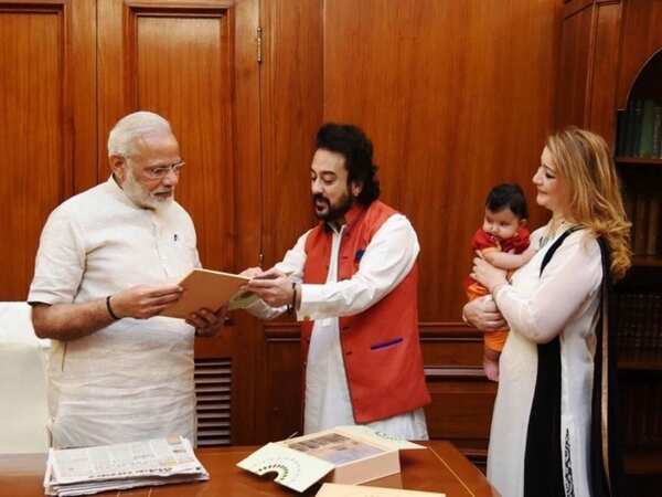 Pics: Adnan Sami and family visit PM Narendra Modi in Delhi | Hindi ...