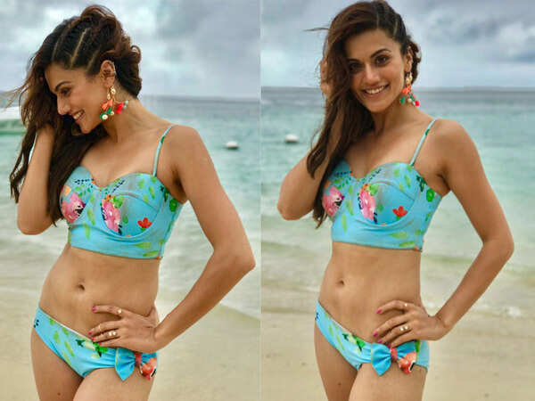 Taapsee Pannu’s bikini pictures raise the heat before the release of ‘Aa Toh Sahi’ song from ‘Judwaa 2’.