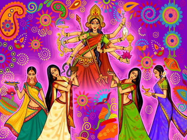 Navratri And Durga Puja Face, Navratri Drawing, Durga Drawing, Face Drawing  PNG and Vector with Transparent Background for Free Download