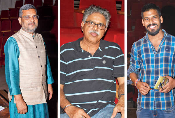 AP Mishra, Arun Trivedi and Vivek Yadav (BCCL/Farhan Ahmad Siddiqui)