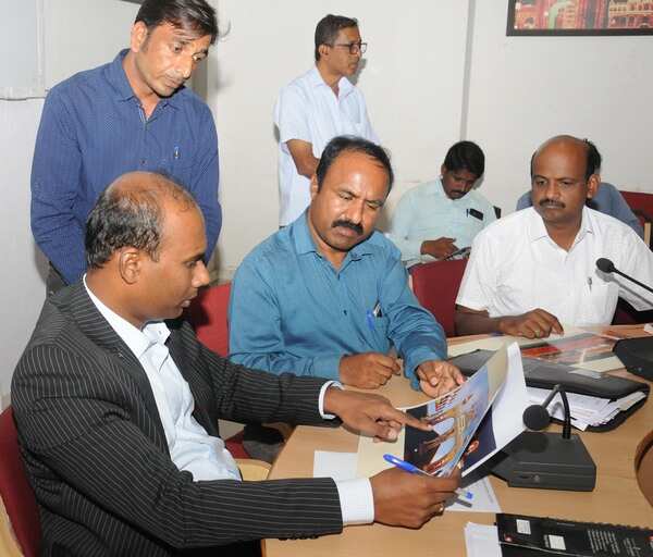 Deputy Comissioner D Randeep recently conducted a meeting in the run up to kannada Saahitya Sammelana