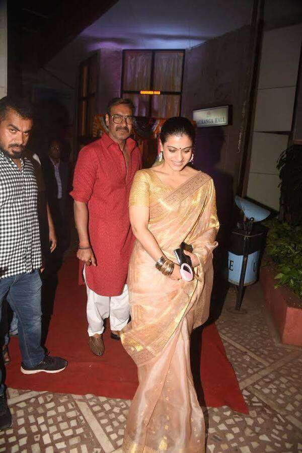 Ajay Devgn and Kajol at Ishita-Vatsal wedding.