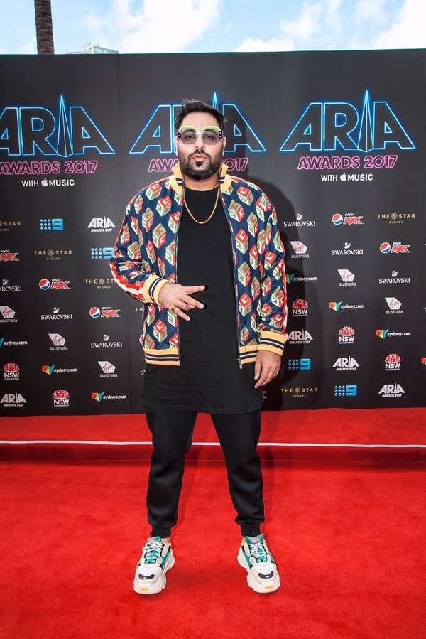 Rapper Badshah walks the red carpet at the ARIA Awards