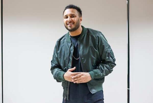 Ash King posing for Doon Times (3)