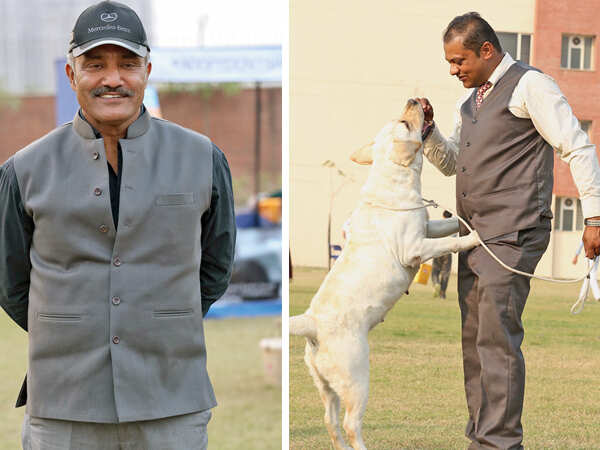 Anurag Mishra (R) Alok Ghosh, with his pet Spark, a Labrador (BCCL/ Aditya Yadav)
