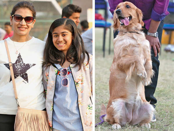 Swapnali and Aastha (R) Pogy,a Golden Retriever (BCCL/ Aditya Yadav)