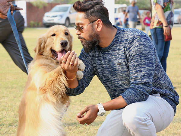 Ravi Gupta with his dog Max, a Golden Retriver (BCCL/ Aditya Yadav)