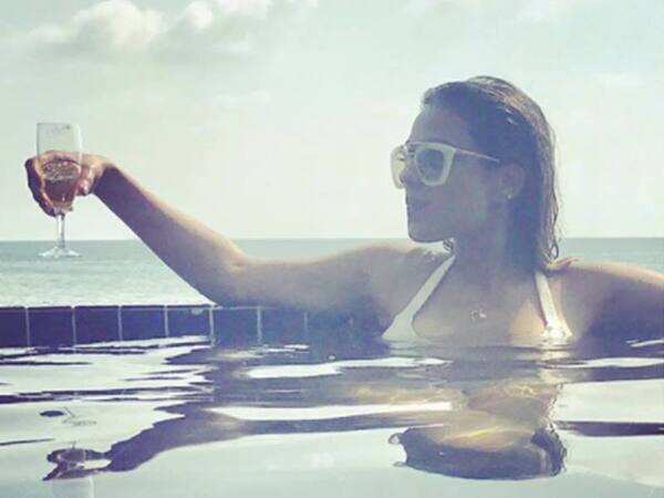 Nia Sharma Swimming Pool Photos
