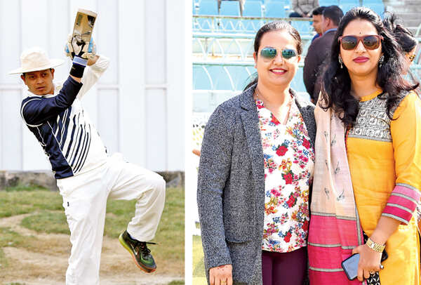 Partha Sarathi Sen Sharma (R) Preeti Raj Shekhar and Vrinda Dayal (BCCL/ Farhan Ahmad Siddiqui)