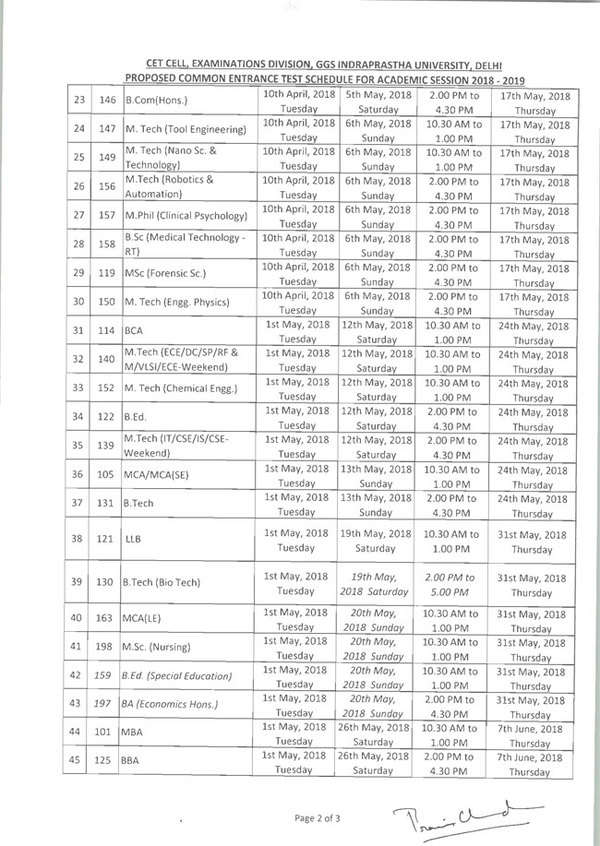 GGSIPU CET 2018 to be held on April 21 May 27 for more details