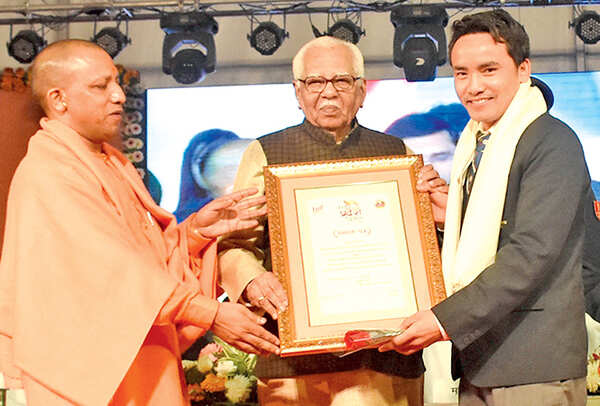 Commonwealth and Asian Games gold-medallist Jitu Rai received the award for his achievements in the field of sports (BCCL/ Aditya Yadav)