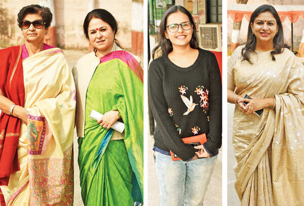 Sanyukta Bhatia and Upma Chaturvedi (R) Shalini Pandey and Shweta Singh (BCCL/ Farhan Ahmad Siddiqui)
