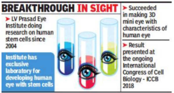 Stem cell miracle: L V Prasad develops mini eyes in test tube